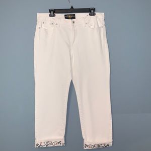 Lucky brand high waisted cropped jeans